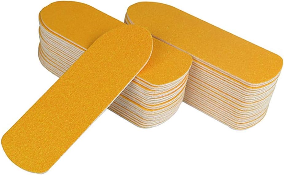 Tredoni 50pcs 120 Grit Replaceable Files for Callus Rasp - 5" Feet Dead/Hard Skin Corn Scrubbing Files (50 Gentle Files - 120 Grit)