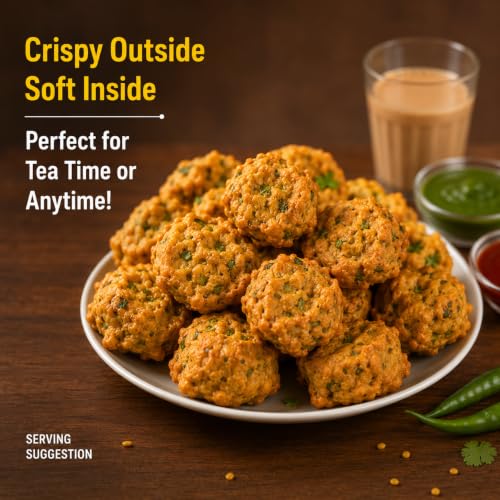 Image of INDIMIX Instant Moong Bhajiya Mix 500g | Ready-to-Cook Crispy Moong Pakoras, Homemade Authentic Flavor in 3 Easy Steps, No Artificial Colors or Preservatives, Pansari