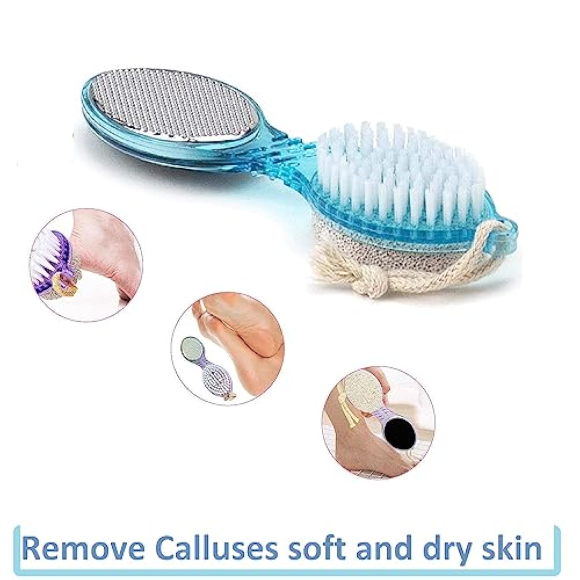 4 in 1 Multipurpose Pedicure Brush for Foot Cleaning