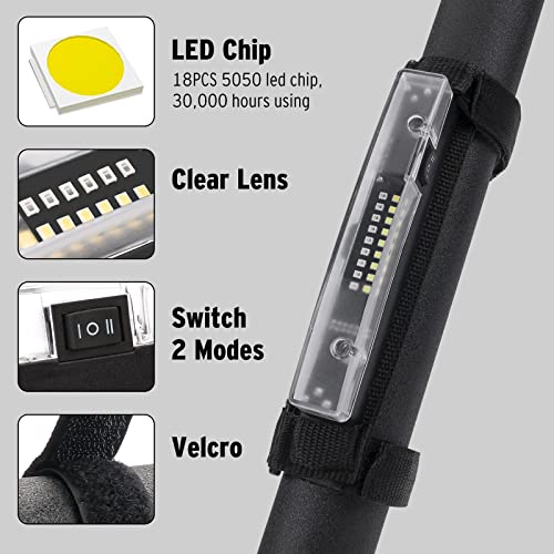 Utv Interior Dome Light, Ychow-Tech Universal Roll Bar Mount Led Light Utility Roll Cage Light Courtesy Light For Utv Atv Polaris Rzr Can-Am Ranger Truck Car Off Road - White/Red #TOP1