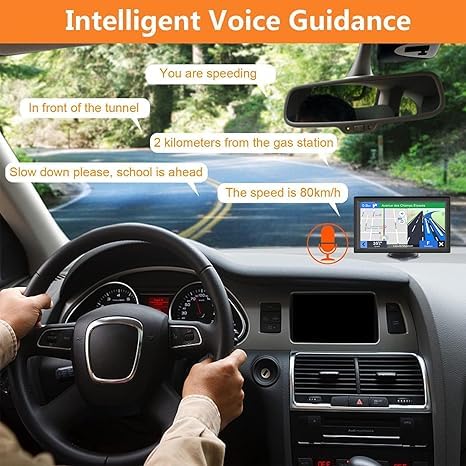 9 Inch Truck GPS Navigator 2025 – Latest North America Maps, Real Voice Turn-by-Turn, Speed Camera Alerts, Customizable Truck Routes