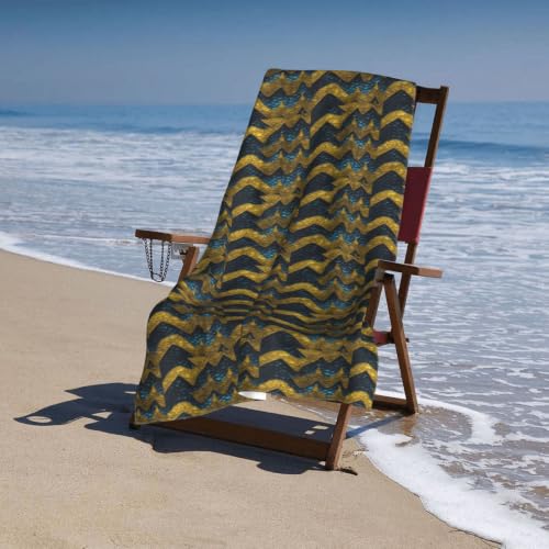 Toalla de playa cómoda y absorbente con estampado de escamas de dragón 8
