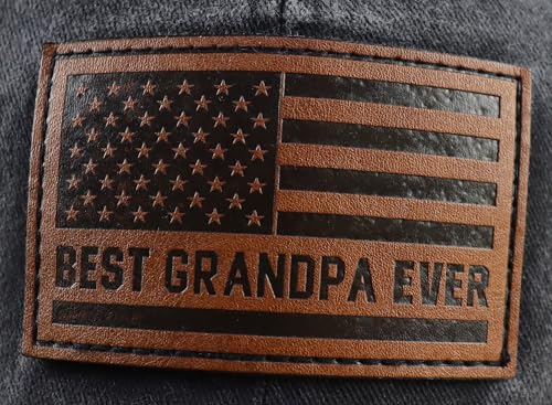 Image of Best Dad Ever American Flag Hat,Adjustable Cotton Embroidered Fathers Day Birthday Gifts for Papa Baseball Cap
