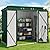 Gizoon 6' x 4' Outdoor Storage Shed with Double Lockable Doors, Anti-Corrosion Metal Garden Shed, Waterproof Shed Outdoor Storage Clearance for Backyard Patio Lawn-Green