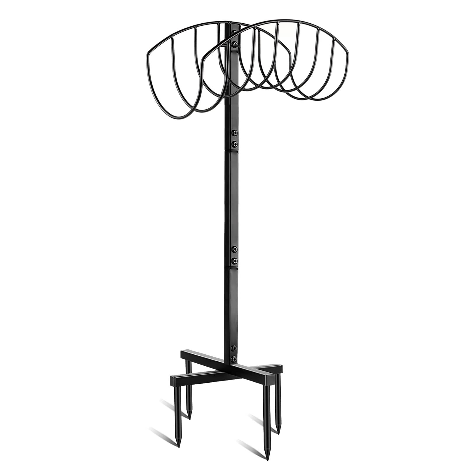 Tomekji Garden Hose Holder [ Very Robust and Stable ] Detachable Heavy Metal Water Hose Stand, Unlike Garden Hose Reel and Hose Reel Carts, It is a Free-Standing Type for Outdoor Yards, Rust-Proof