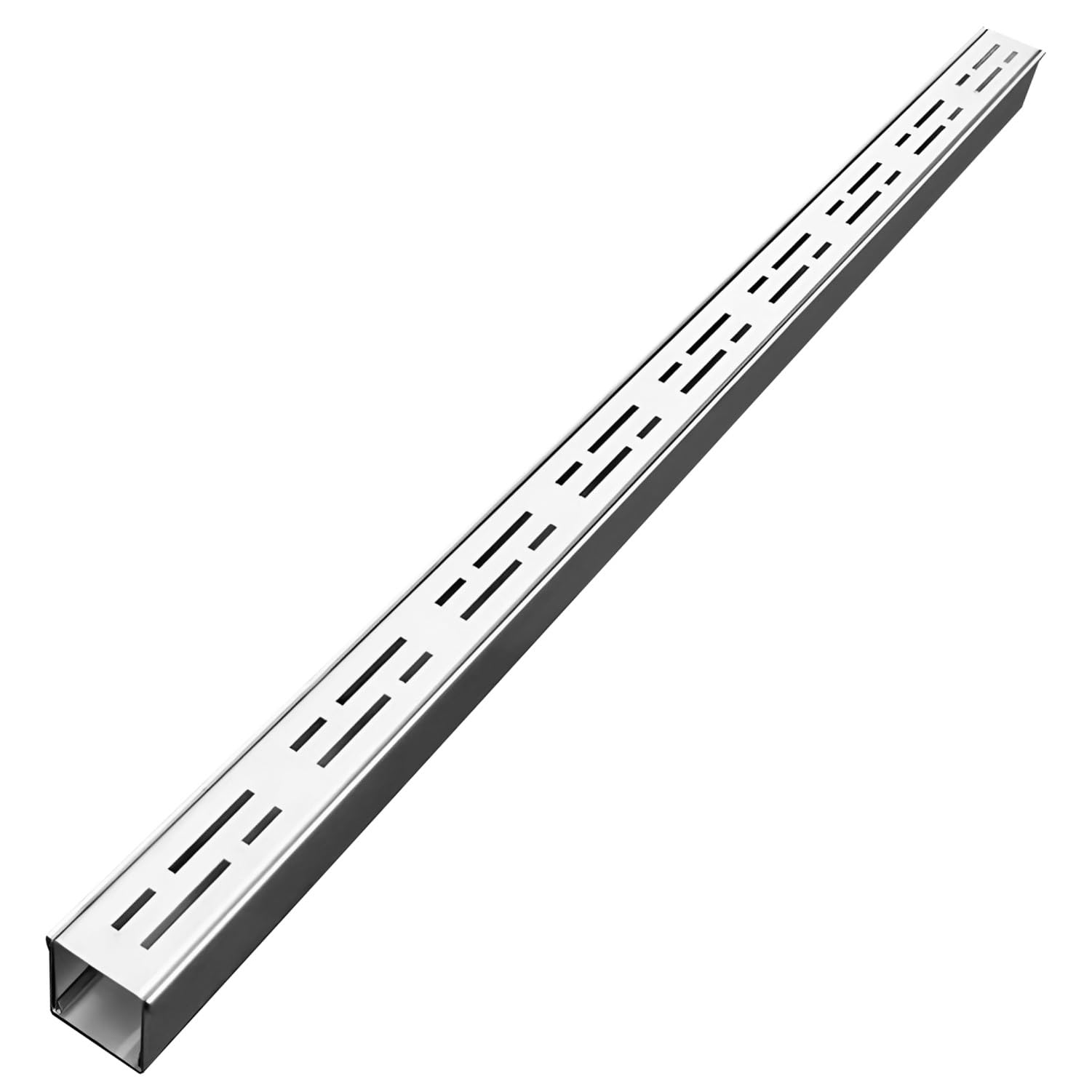 Kit d'évacuation de tranchée en acier inoxydable avec grille amovible, filtre linéaire de gouttière pour drainage extérieur dans le jardin, la cour et le balcon