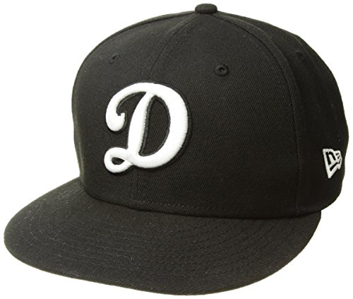 New Era 59Fifty Cap Los Angeles Dodgers D Black Fitted Hat (7 1/4)
