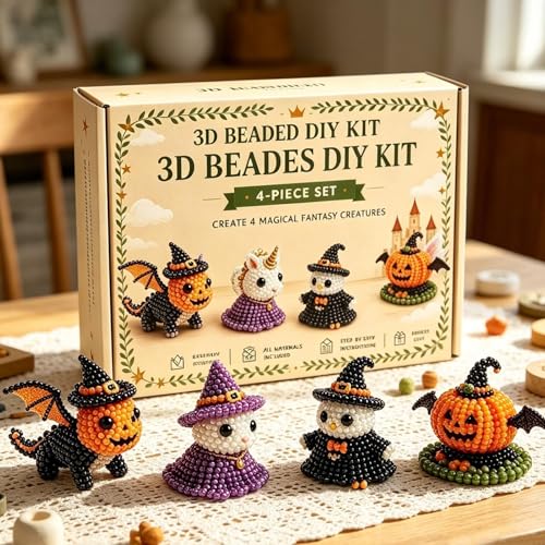 Kit broderie perles 3D Halloween débutant projet manuel maison - 3