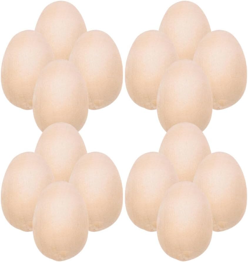 200pcs Mini Wooden Eggs Unfinished Easter Eggs DIY Unpainted Egg Model Artificial for DIY Painting Crafts - Image 2