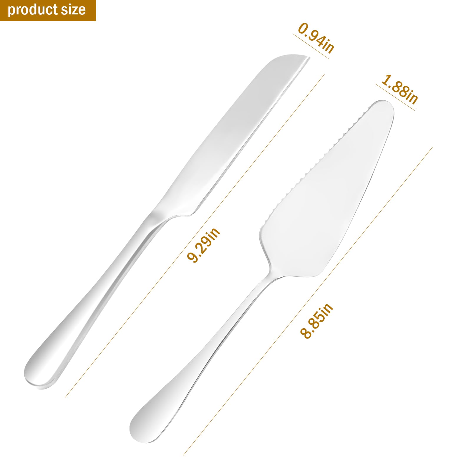 Wedding Cake Knife Set - Siutaga Stainless Steel -2