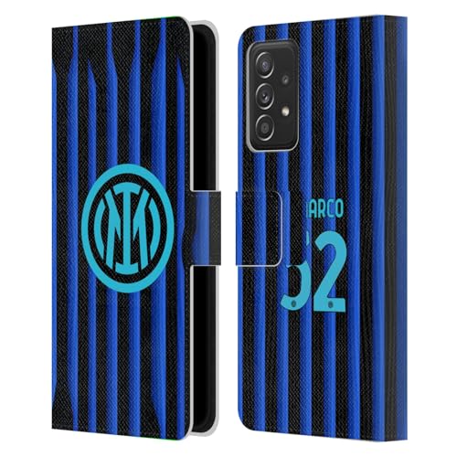 Coque Samsung A53 5G étui portefeuille cuir Inter Milan Dimarco