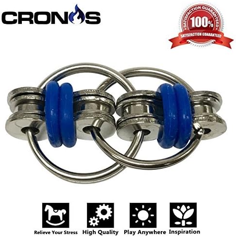 Flippy Chain - Noah Fidget - Quiet Silent Fidget Toy Stress Reducer - Perfect for ADD, ADHD, Anxiety, Autism, and Boredom All at Your Finger Tips - Bonus Exclusive CronosGear Focus System eBook