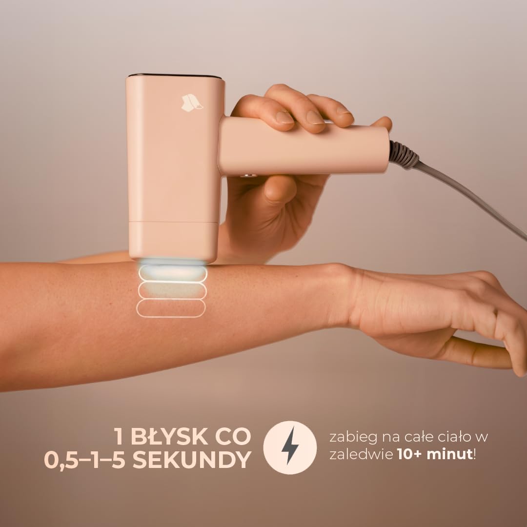 Vulpés IPL Elysea - wysokiej jakości urządzenie do usuwania owłosienia z aktywnym chłodzeniem dla praktycznie bezbolesnego zabiegu IPL | Trwała redukcja owłosienia na ciele, twarzy i okolicach intymny