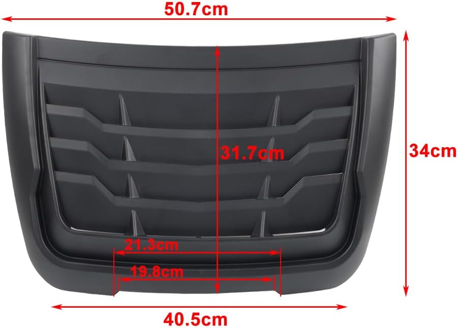 FSFY 1 Pc Vent Hood Vents Scoop Bonnet Cover ABS Carbon Fiber Black For Ford For XLT XLS XL 2015-2022