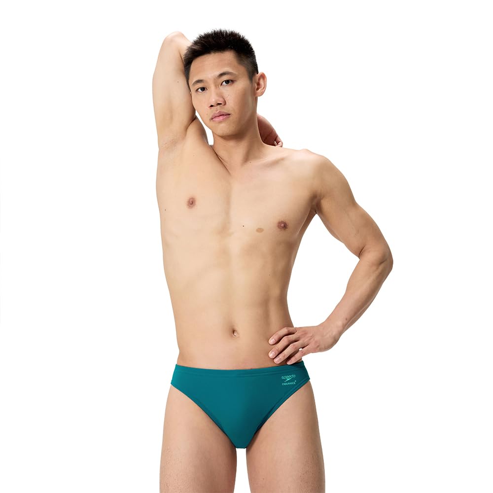 Speedo Men's Solid Brief Swim Trunks Swimmers Peacock Size 34