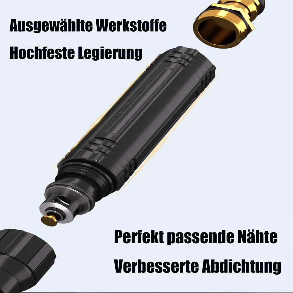 Ulepszony pistolet do mycia samochodu, pistolet wysokociśnieniowy do węża ogrodowego, wysokociśnieniowy pistolet do mycia samochodu do domu z dyszą wzmacniającą i wężem, 3 tryby spryskiwania do mycia