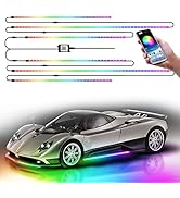 OPPBUY Car Underglow Lights,Dimmable RGB Underbody Exterior Car Strip Lights with APP Control,16 ...