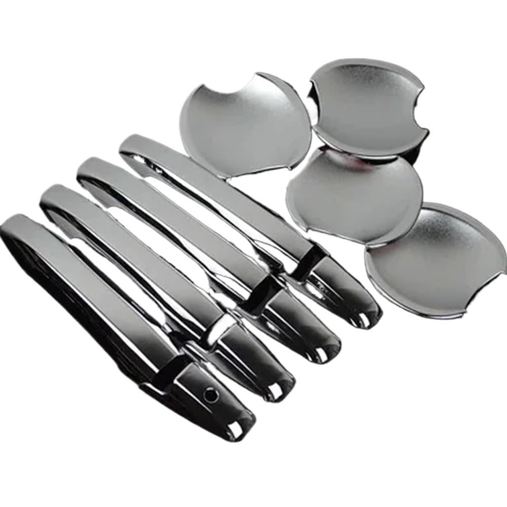 Mlhoghigd Silver Handle Bowl Door Handle For Civic 2006 2007 2008 2009 2010 2011 Car Door Handle Cover Decor Trim Styling Accessories