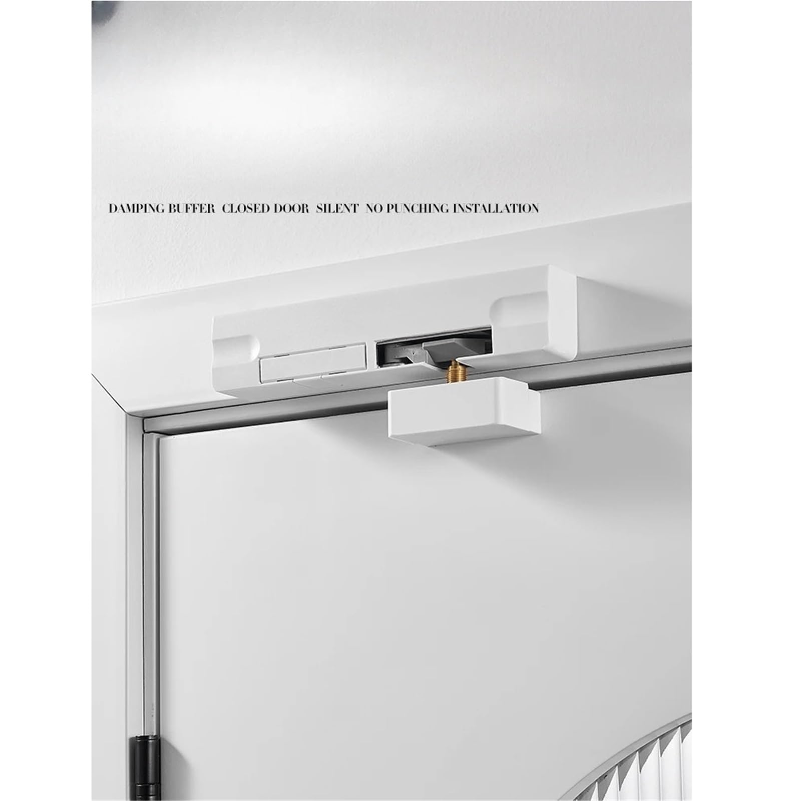 2 pezzi Home Company WC Chiudiporta silenzioso universale di sicurezza invisibile Molla smorzamento idraulico Hardware Per Porte(White)