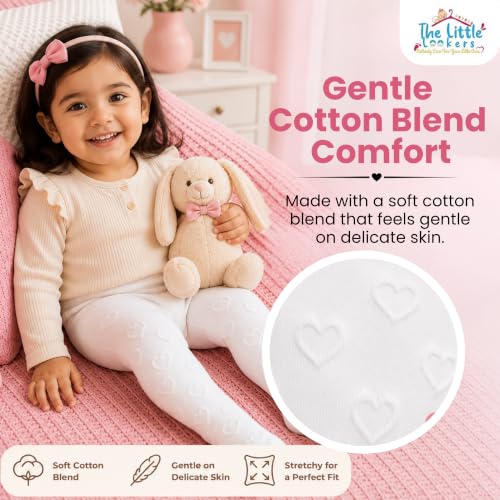 Image of THE LITTLE LOOKERS Baby Tights Thick Toddler Baby Girl Seamless Knit Leggings Thick Solid Cotton Stockings Footed Pants Pantyhose for Years Baby