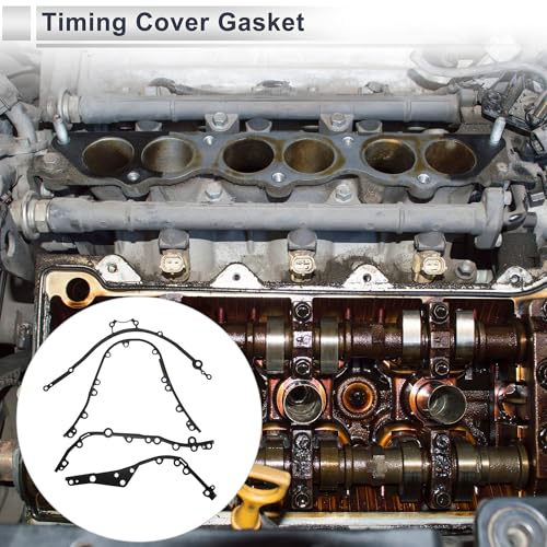 Image of Timing Cover Gasket for Porsche Cayenne 2010-2018 Long-lasting Sealing Engine Timing Cover Gasket No.94810112720 /94810113020 Metal 1 Pcs