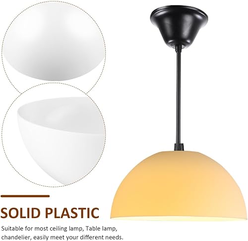 Miniatura 2 de 4 piezas de pantalla de lámpara de luz blanca para lámpara de mesa, pantalla de lámpara de cristal, pantalla con forma de tazón, pantalla de lámpara