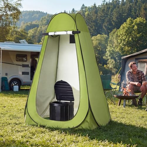 VEVOR Portable Toilet Kit, 330 lbs Load Capacity, Folding Camping Toilet with Pop-Up Privacy Tent, Outdoor Travel Potty for Adults with Carry Bags, Trash Bags, Suitable for RV Travel, Camping, Hiking — view 7