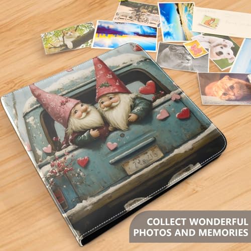 Álbum de fotos Scrapbook de cuero PU autoadhesivo DIY con diseño de impresiones, 40 páginas, tamaño 11.8 x 11.2 pulgadas miniatura 5