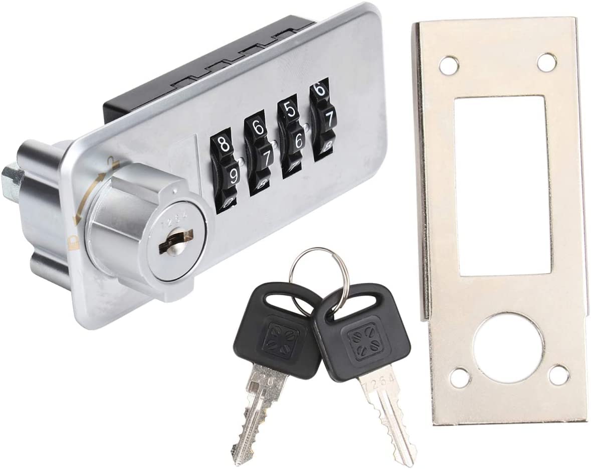 Candado con cerradura de combinación, cerradura codificada for equipaje, candado con código, dial de metal for exteriores, candado for candado, cajón, leva, dígitos, escuela fija con casillero, puerta
