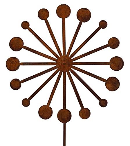 Manufaktur Lichtbogen Rost Gartenstecker Pusteblume 115 cm