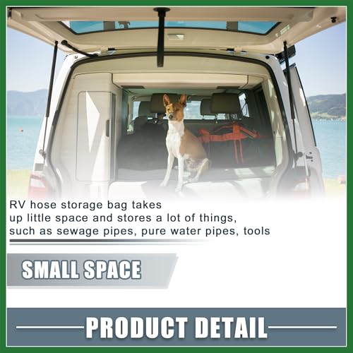 Image of Motoforti RV Sewer Hose Storage Bag Waterproof RV Hose Storage Bag RV Accessories Bag Camper Utility Bag Blue Long-Lasting