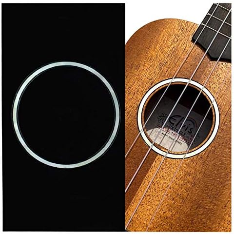 Inlay Sticker for Concert Ukuleles - Soundhole Rosette/Purfling - White Pearl Cover