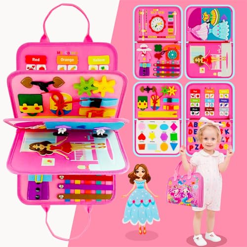 Zaztytoy Montessori Busy Board Book for Toddlers...
