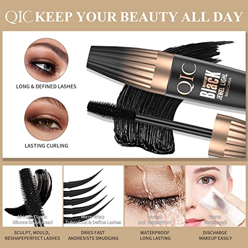 4D Silk Fiber Eyelash Mascaraï¼Waterproof Mascara Black, Extra Long Lash Mascara and Thick, Long Lasting, Waterproof & Smudge-Proof - Image 6