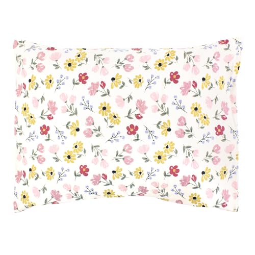 Image of Hudson Baby Unisex Baby Cotton Toddler Pillow Case, Soft Painted Floral, One Size