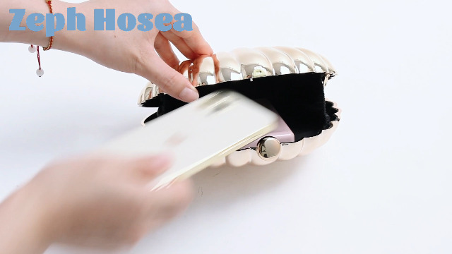 Women Seashell Evening Bag Purse Mermaid Chain Strap Clutch