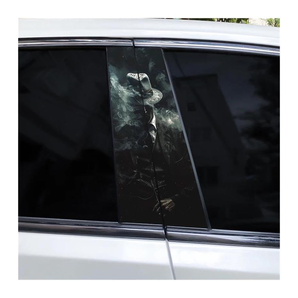 Body Parts 2pcs Car Door Pillar Decal DIY Vinyl(B)