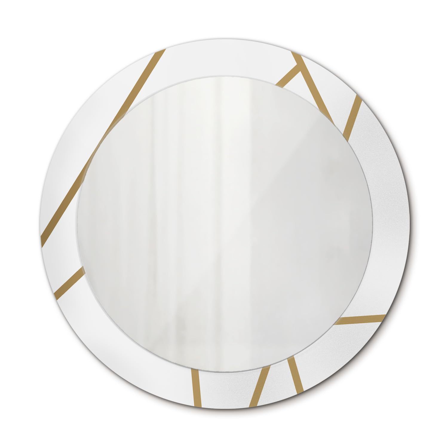 Miroir imprimé 70 cm rond minimaliste et suspendu pour décoration murale moderne