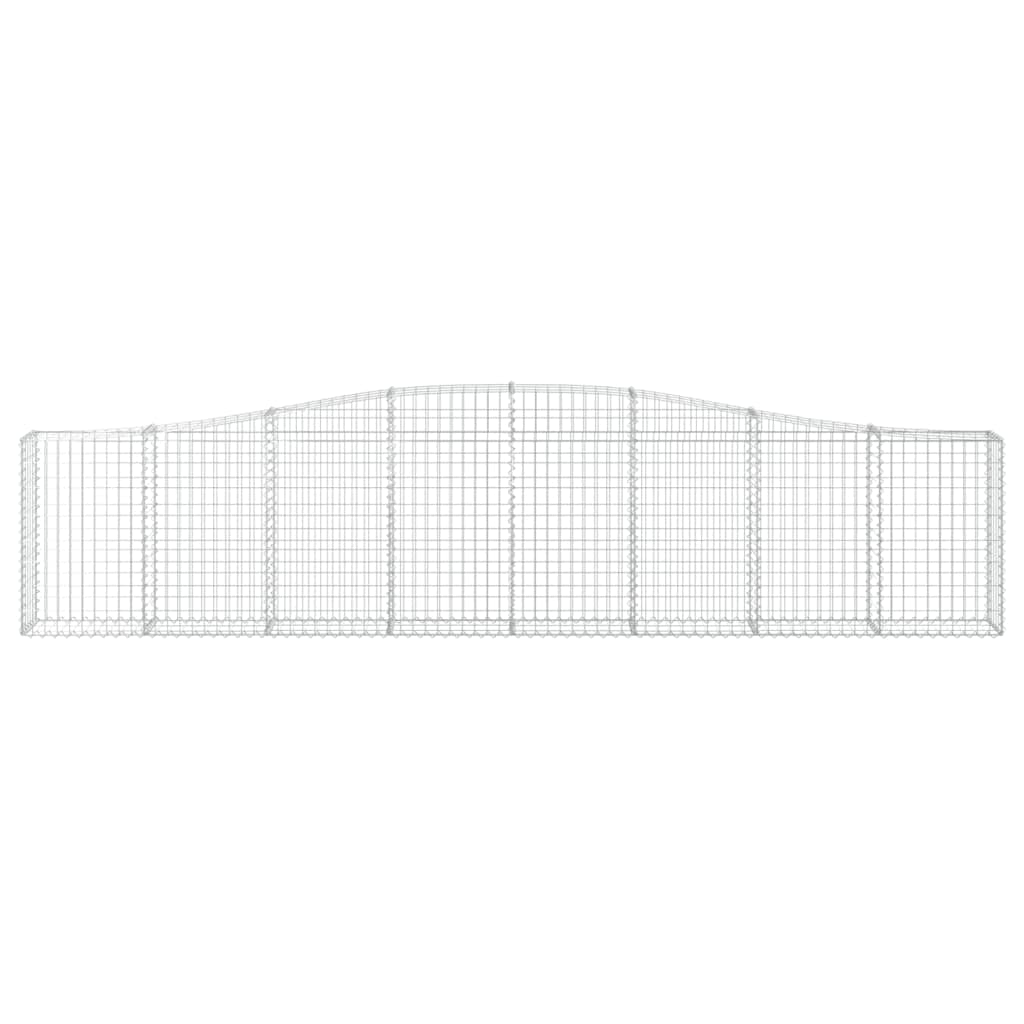 Gaviones con arco alto, 15 unidades, 400 x 30 x 80/100 cm