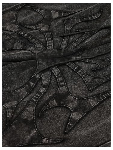 Men's Gothic Baggy Sweatpants Vintage Elastic Waist Workout Athletic Trousers with Pockets4