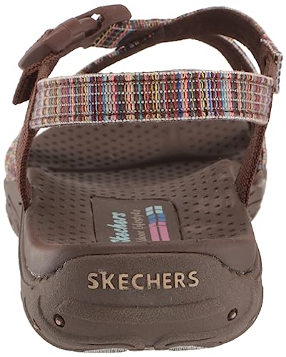 Skechers Skechers Women's REGGAE - BOLD AMBITION, Quarter Buckle SlingbackChocolate Multi, 7M