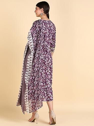 Image of Maaesa Anarkali Kurta Dupatta Set for Women