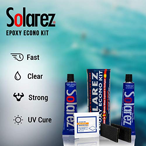 image for SOLAREZ EPOXY Econo Gift KIT ~ UV Cure Surfboard Repair Epoxy, SUP, Wa