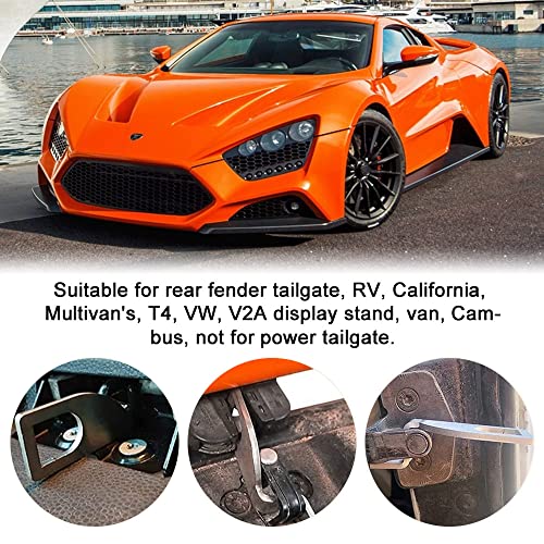 SPEACOUR Auto Heckklappenhalterung Heckklappenaufsteller Edelstahl Heckklappen-Abstandshalter Heckklappenhalter für Wohnmobil, California, Multivan, T4, VW, V2A Showcase, Van, Cambus (Silber)