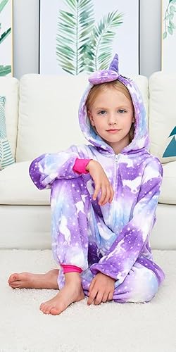 Miniatura 5 de Pijama de unicornio unisex para niños, enteritos para disfraz, Halloween