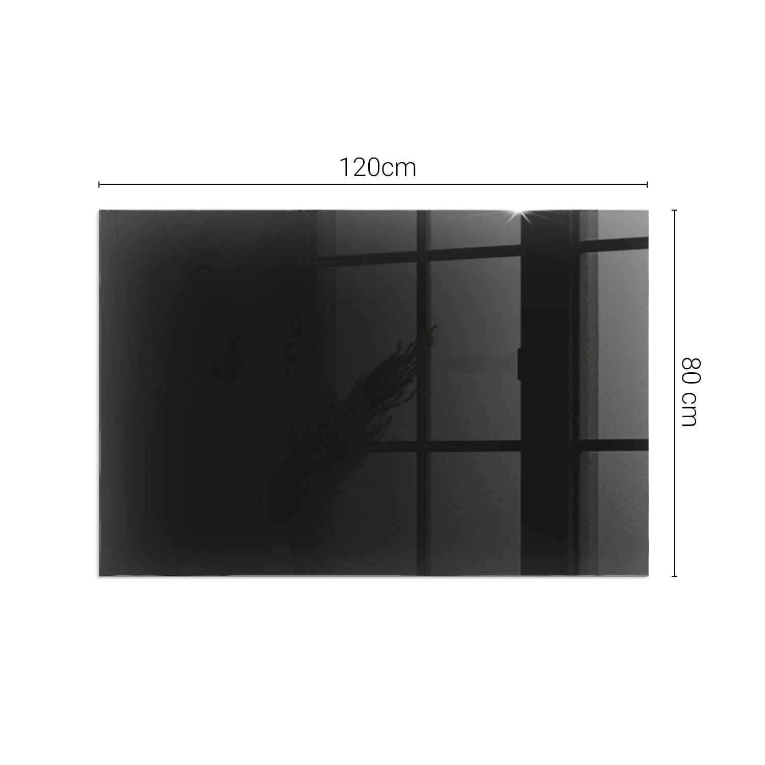 Funkenschutzplatte für Kamin 120x80 cm Elegantes Design Stilvollem Motiv Hartglas Glasboden Dekorative Glasbodenplatte Rechteckige Schutzplatte Hitzeschutz - Farbe Dunkler Graphit