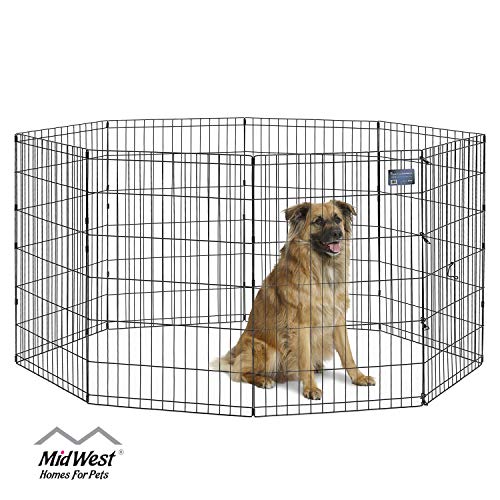 MidWest Foldable Metal Exercise Pen / Pet Playpen, 24"W x 36"H