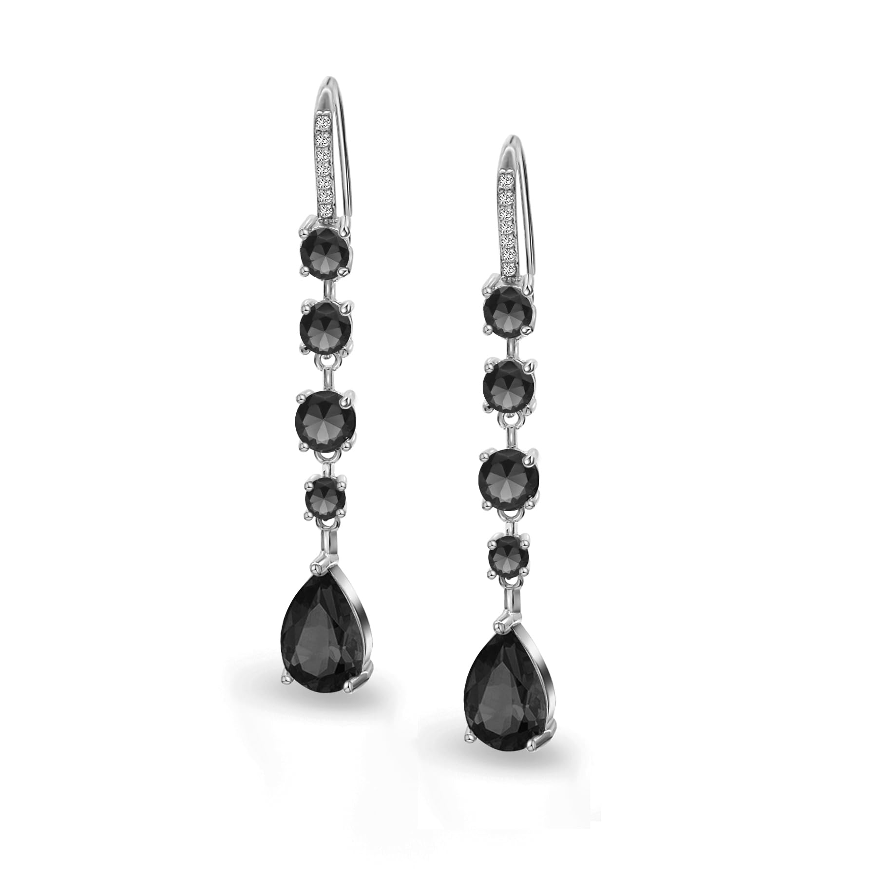 Vetieeimo Bride Bridesmaid Teardrop Long Dangle Earrings for Women Daily, Christmas Jewelry Gift, Trendy Hook Dangling Earrings for Wedding Prom