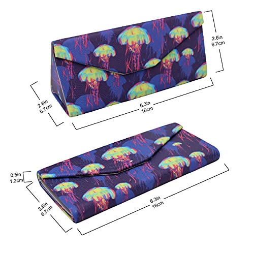 Image of Real Sic Glasses Case for Men and Women - Magnetic Folding Hard Shell Sunglass Holder - Inspired by Adorable Animals