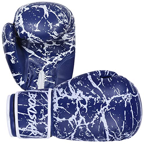 Boxing Training Sparring Kickboxing Punching Heavy Bag Muay Thai Mitts Mma Gloves For Youth, Men & Women (Blue/White, 12 Oz) #TOP1